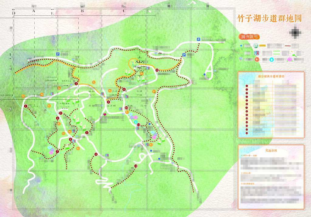 竹子湖步道群地圖