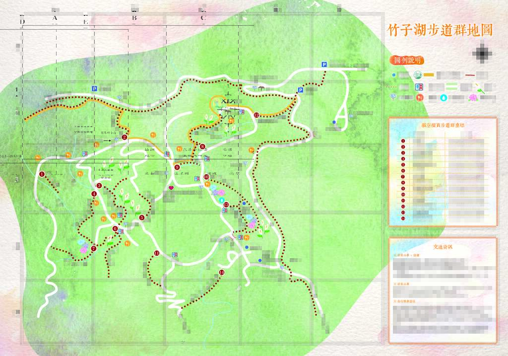 竹子湖步道群地圖