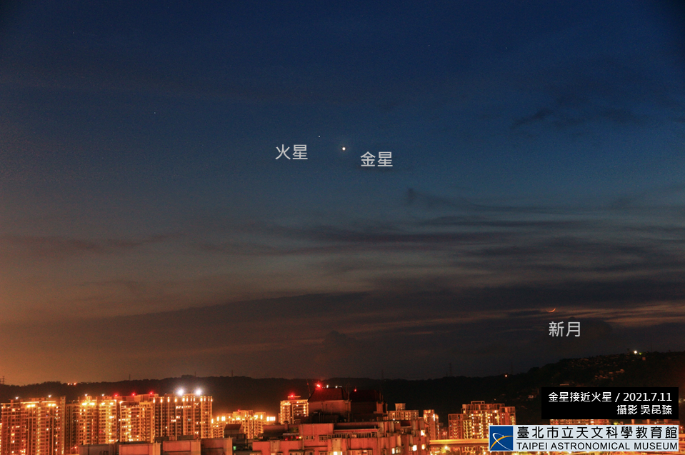 7月11日傍晚火星合金星攝影