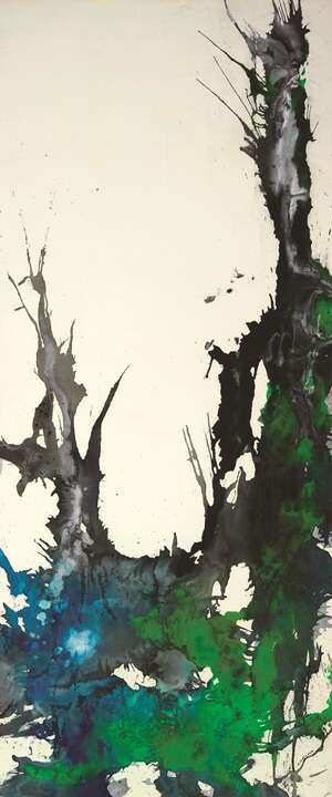 LK-M89- -柯淑玲-藝術門   [ The Door of Art ] -224 x 94cm-畫布潑彩(綜合媒材