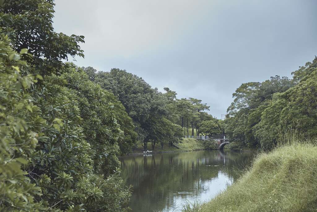 南港公园亲水的环境提供市民惬意的休闲空间。