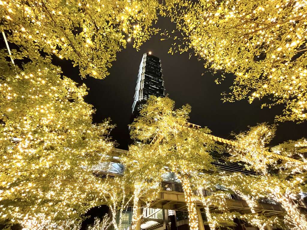 台北101耶誕燈飾火樹銀花