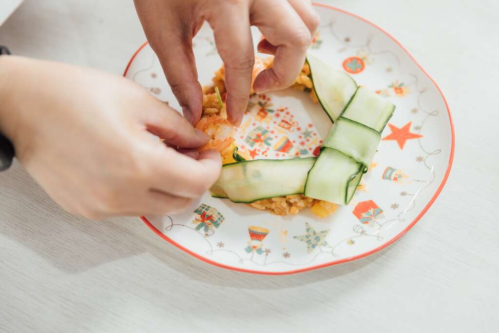 耶誕花圈鮮蝦燉飯（攝影／林冠良）