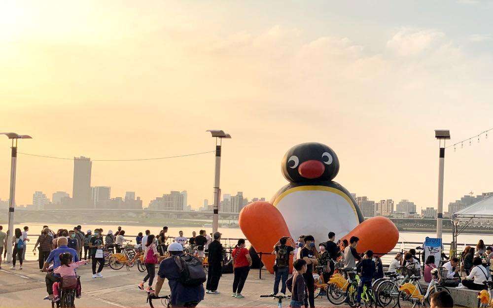 타이베이시 옌핑허빈공원 꽃밭의 화려한 등장