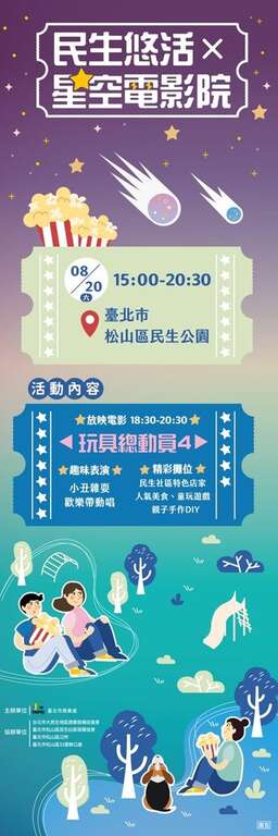 民生悠活×星空电影院率先登场(图片来源：台北市商业处)