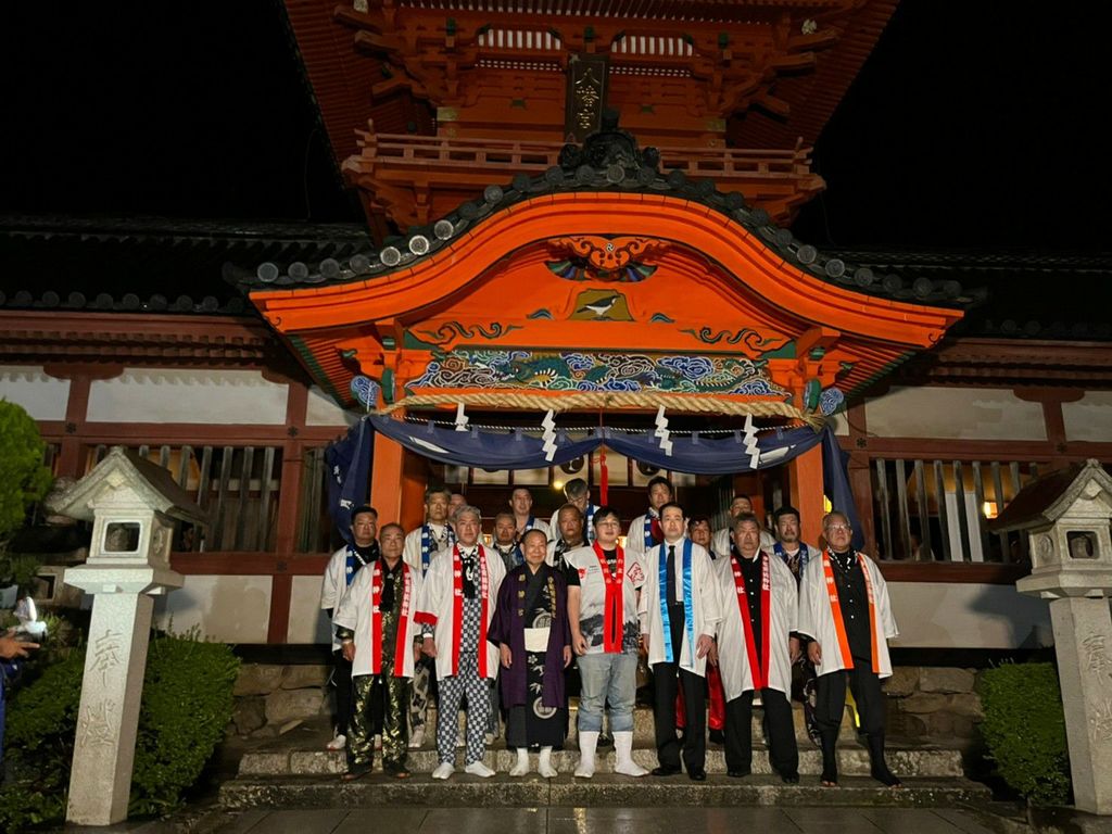 北市觀傳局於10月7日再次獲邀參與熱血澎湃的「松山市大神轎-道後八町撞轎祈福盛典」祭典活動。