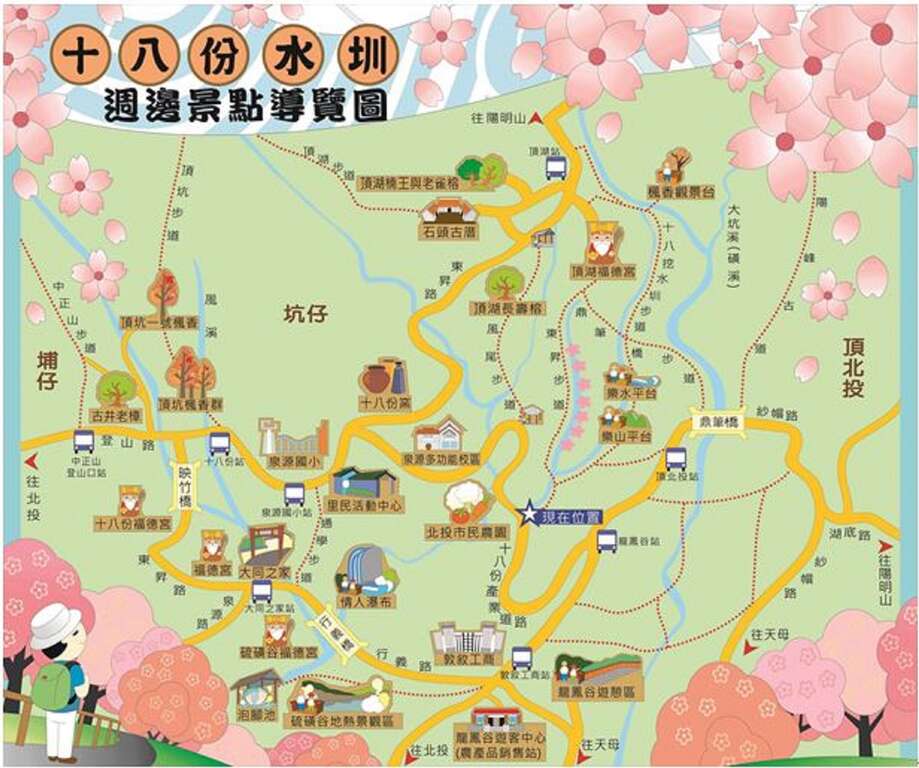 十八份水圳導覽圖。(圖片來源：臺北市政府工務局大地工程處)