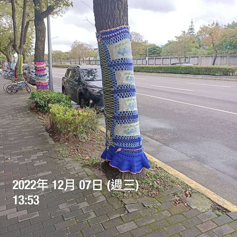 傳統編織華麗的圖騰(圖片來源：臺北市政府工務局公園路燈工程管理處)