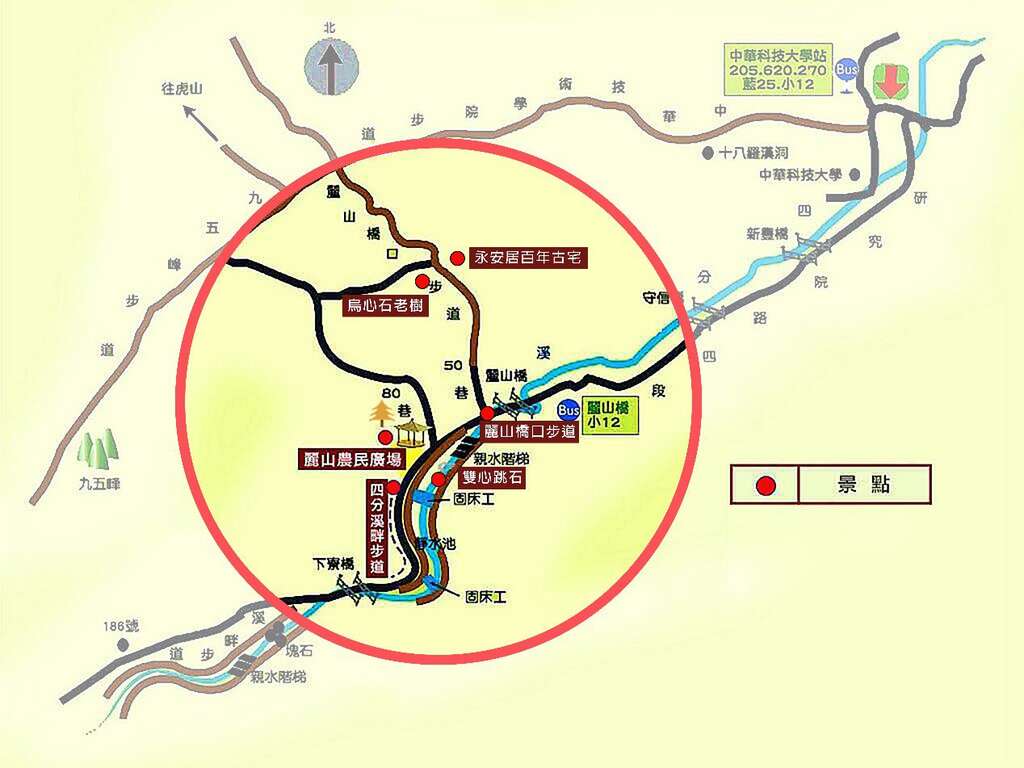 南港九如社区地图(图片来源：台北市政府工务局大地工程处)