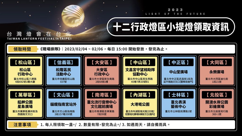 Từ 4/2~6/2 bắt đầu phát Đèn lồng xách tay hình Thỏ giới hạn của Lễ hội hoa đăng Đài Loan 2023