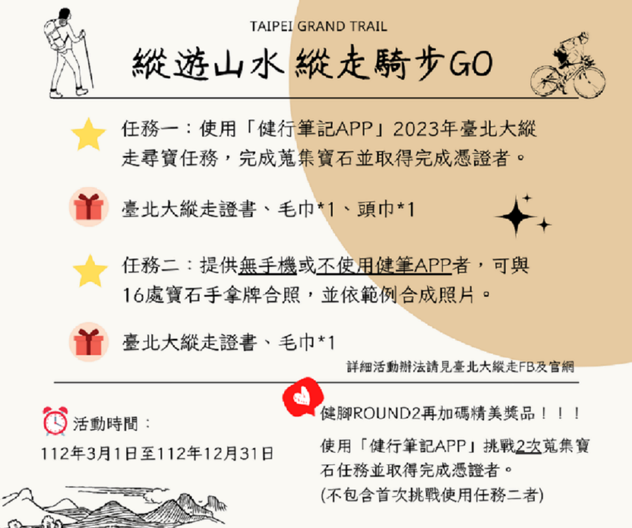 타이베이 대종주, 엄선행사 진행중