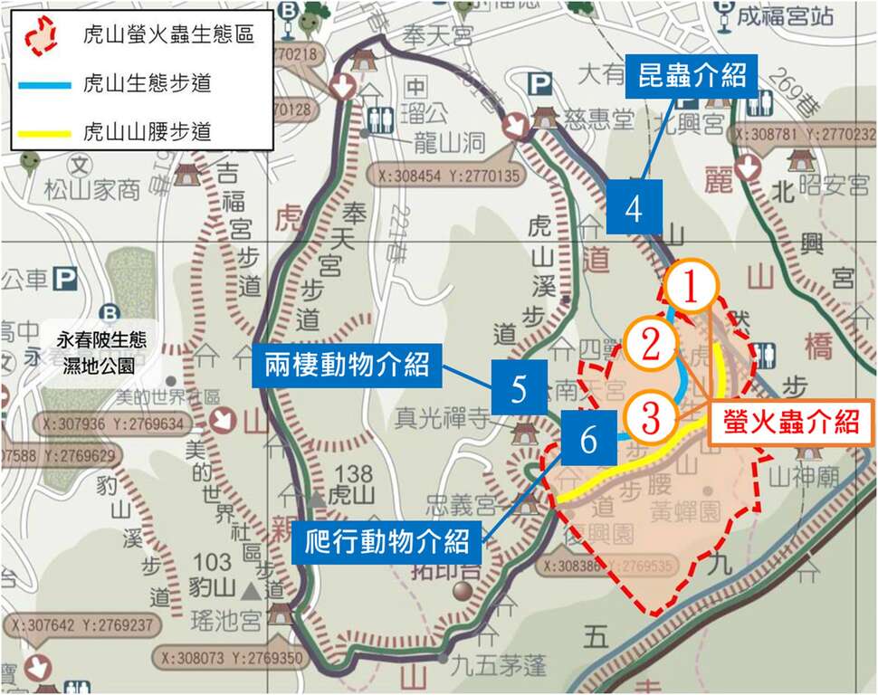 活动导览地图。(图片提供：台北市政府工务局大地工程处)