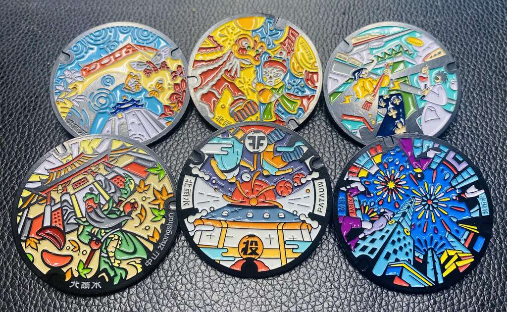 環騎臺北 完成指定任務前450名能入手「臺北蓋水」精美徽章(圖片來源：臺北市政府工務局水利工程處)