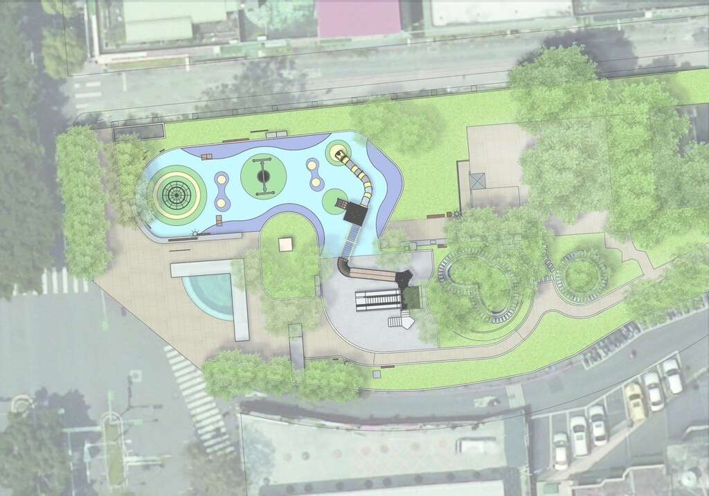 富民生態公園兒童遊戲場願景平面圖(圖片來源：臺北市政府工務局公園路燈工程管理處)