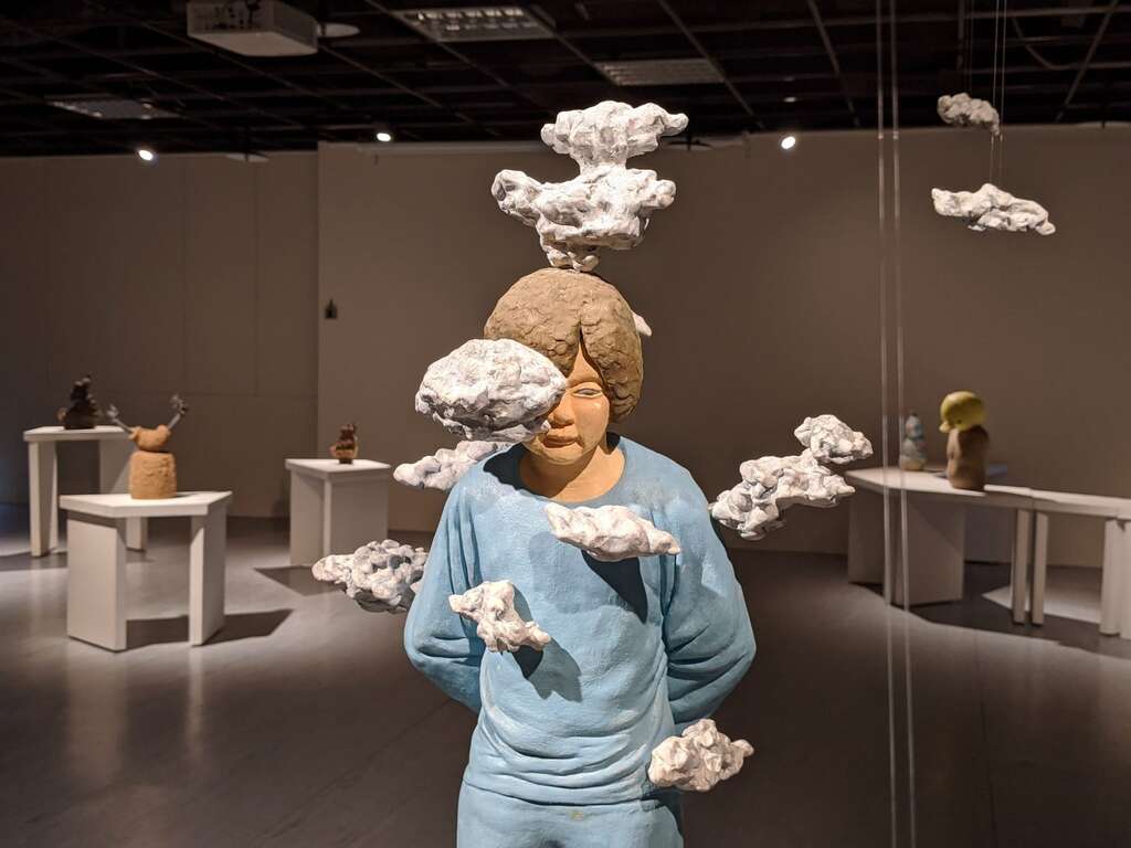 葉浩澤作品「孤獨循環」呈現人在低潮中越陷愈深的狀態(圖片來源：臺北市青少年發展暨家庭教育中心)