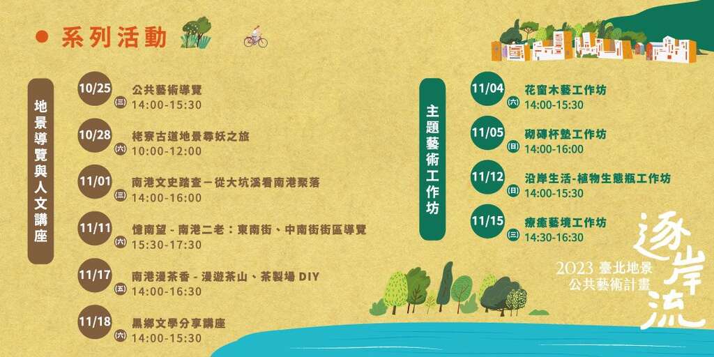 「2023臺北地景公共藝術計劃 - 逐岸流」系列活動
