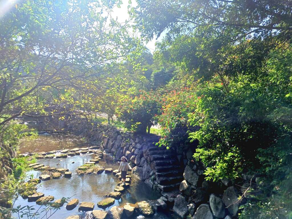 四分溪雙心造型跳石(圖片來源：臺北市政府工務局大地工程處)