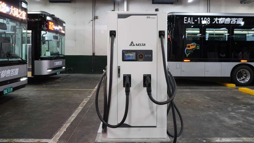松德站充電場站啟用(圖片來源：臺北市公共運輸處)
