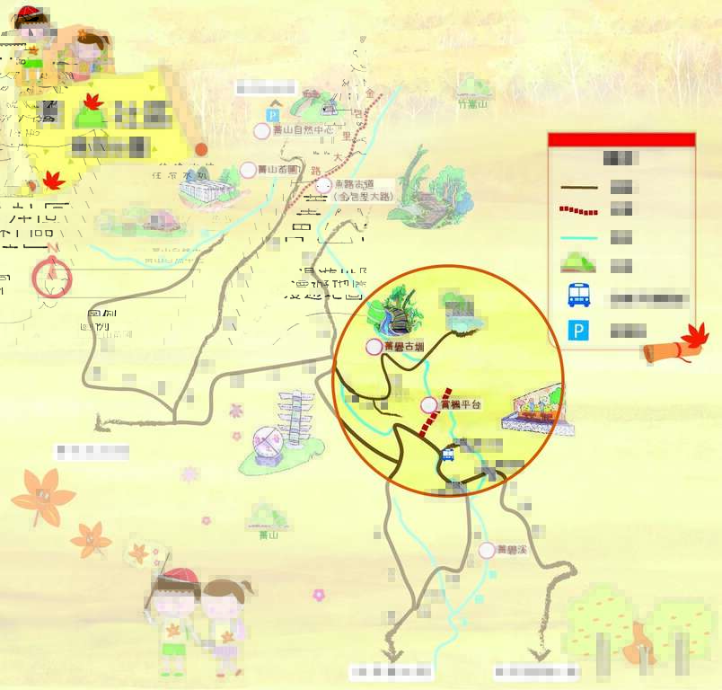 菁山社区地图(图片来源：台北市政府工务局大地工程处)