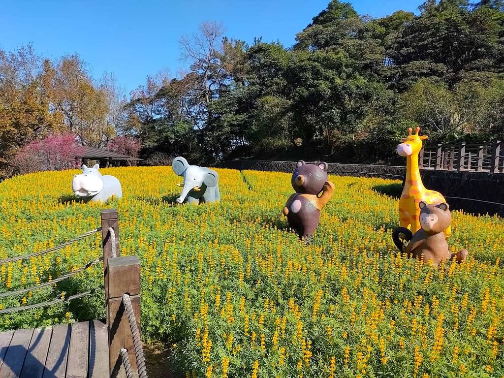 花海動物意象(圖片來源：臺北市政府工務局大地工程處)