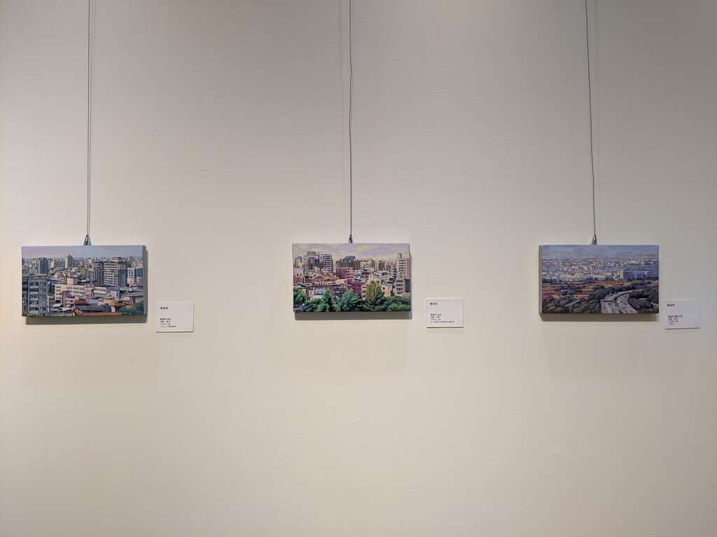 本展览展出施金宏描绘台湾各地城市风景的18幅油画创作(图片来源：台北市青少年发展暨家庭教育中心)