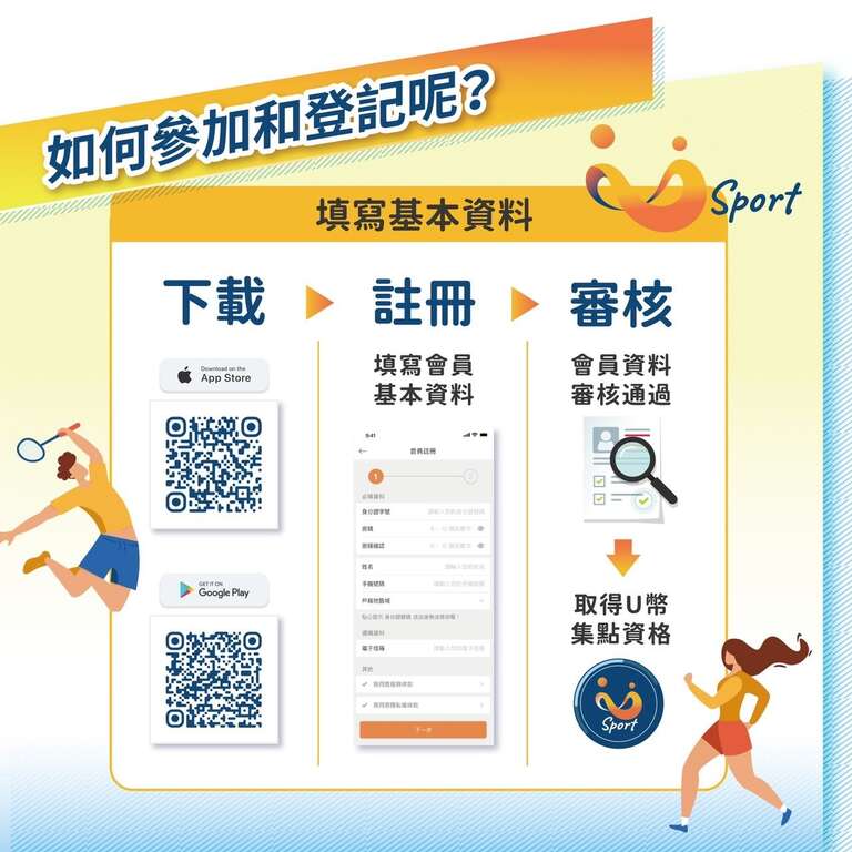 「2024 U-Sport台北乐运动」使用方式-如何参加和登记(图片来源：台北市政府体育局)