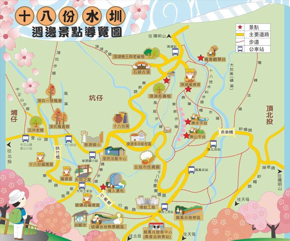 十八份水圳导览地图(图片来源：台北市政府工务局大地工程处)