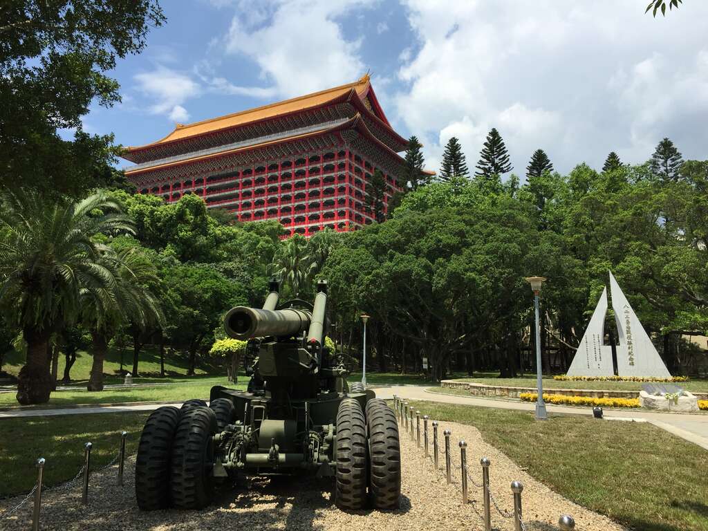 圖6、「M594-155公釐加農砲」是從南投縣集集鎮的兵整中心北運