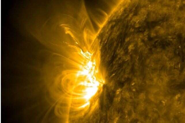 太陽閃焰(圖片來源：臺北市立天文科學教育館)