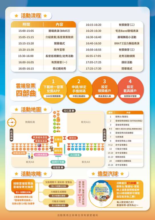 活动流程、地图、攻略(图片来源：台北市税捐稽徵处)