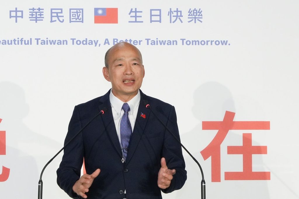 庆筹会主任委员暨立法院长韩国瑜强调国庆晚会是国家重要庆典，希望藉此重新唤醒海内外所有好朋友对中华民国的热爱。(图片来源：台北市政府观光传播局)
