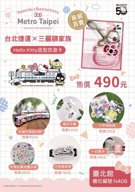 「HELLO KITTY 造型悠游卡」首卖(图片来源：台北大众捷运股份有限公司)