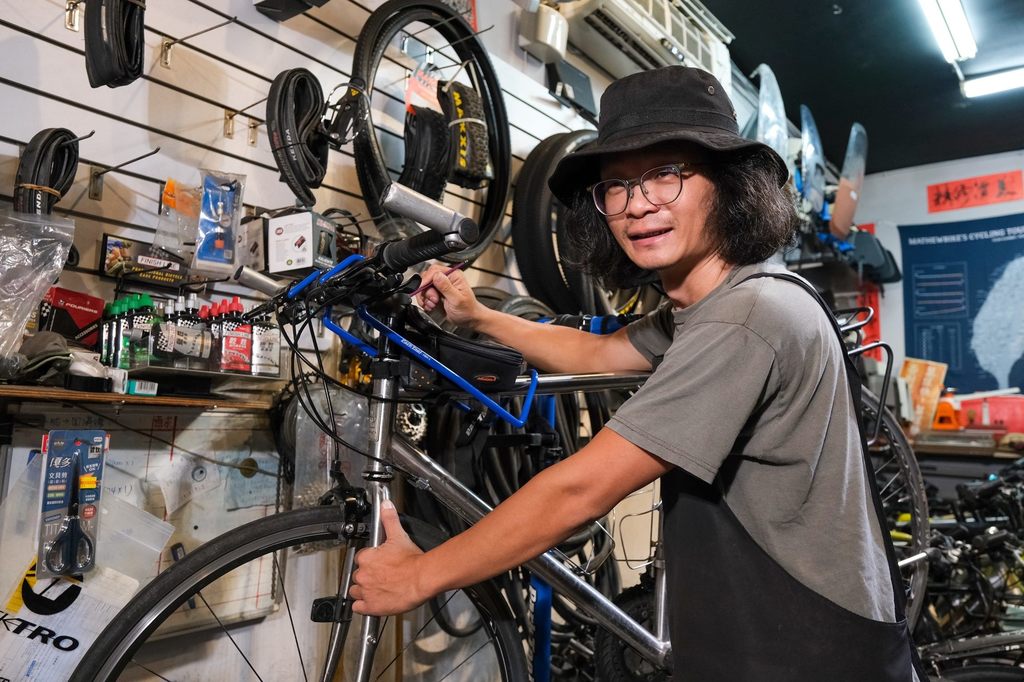 馬修單車提供單車充氣及維修器材借用(圖片來源：臺北市政府觀光傳播局)