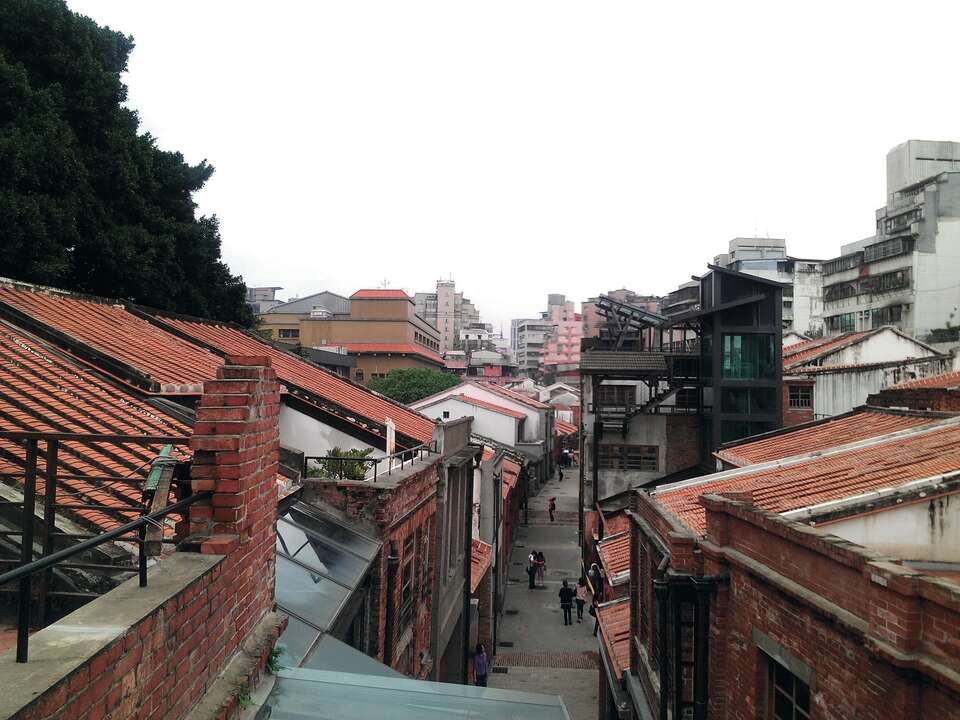 鳥瞰剝皮寮歷史街區，別具一番風味