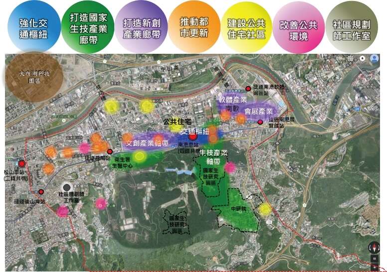 东区门户计画发展构想图。