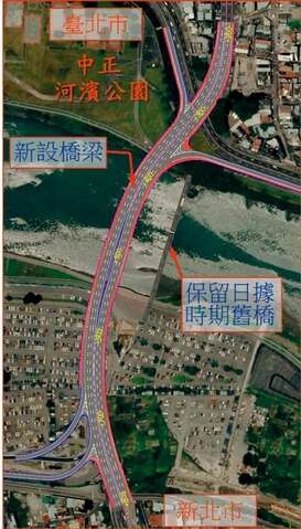 中正桥改建工程示意图