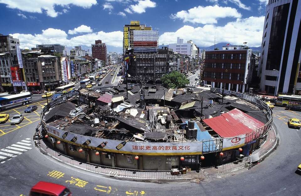 拆除前的圓環舊景。（王能佑攝）