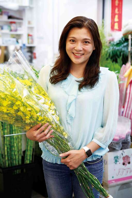 台北花市副董事长吕滢滢。（杨智仁摄）