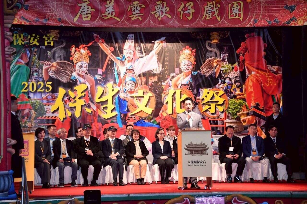 蔣萬安感謝保生文化祭透過對於保生大帝的信仰把大家感情都串接起來(圖片來源：臺北市政府秘書處媒體事務組)
