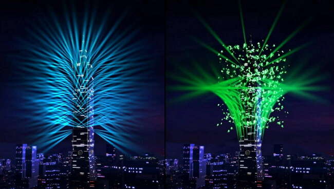 2017 New Year’s Eve fireworks spectacle simulation