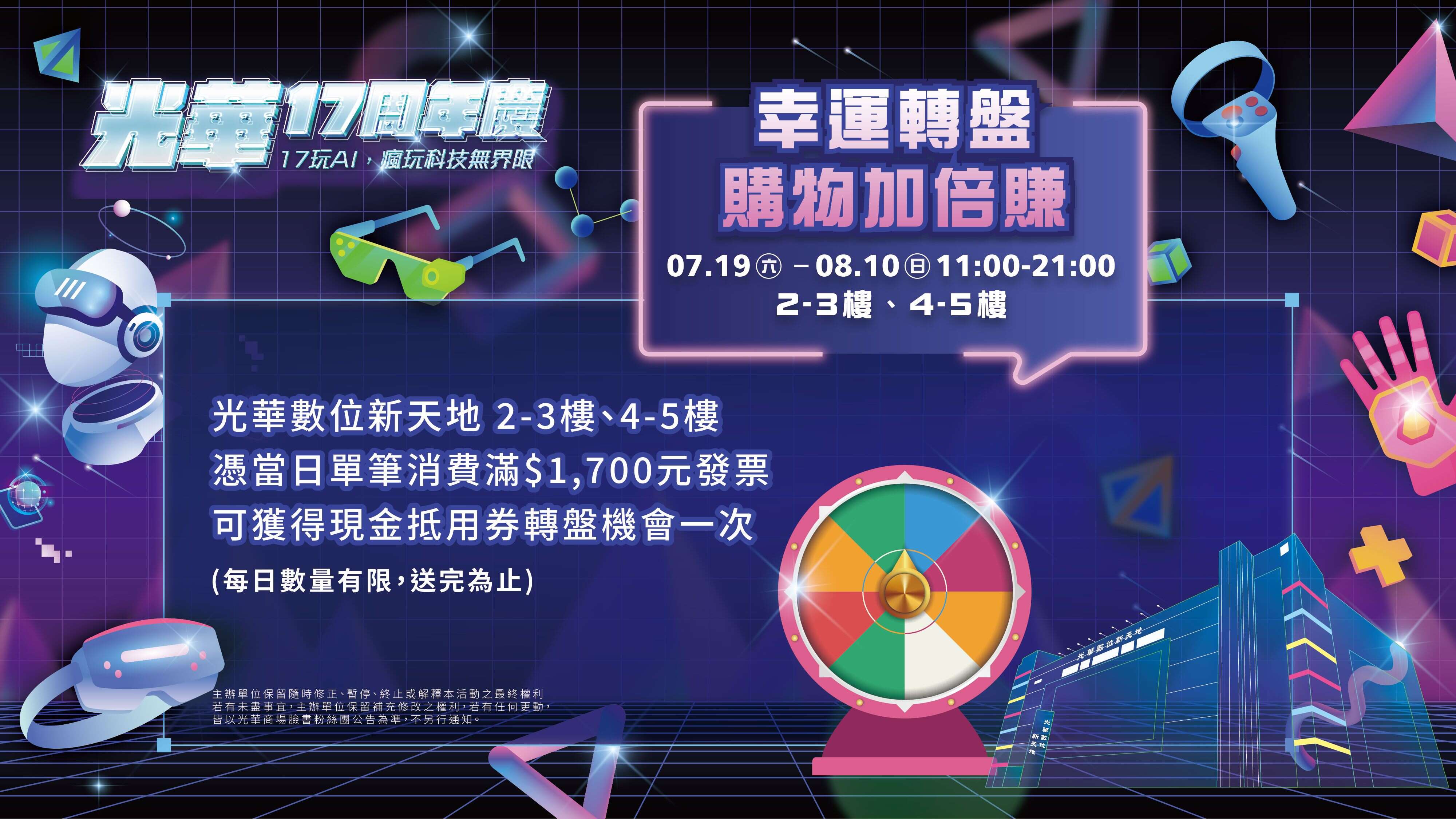 幸运转盘购物加倍赚(图片来源：台北市市场处)