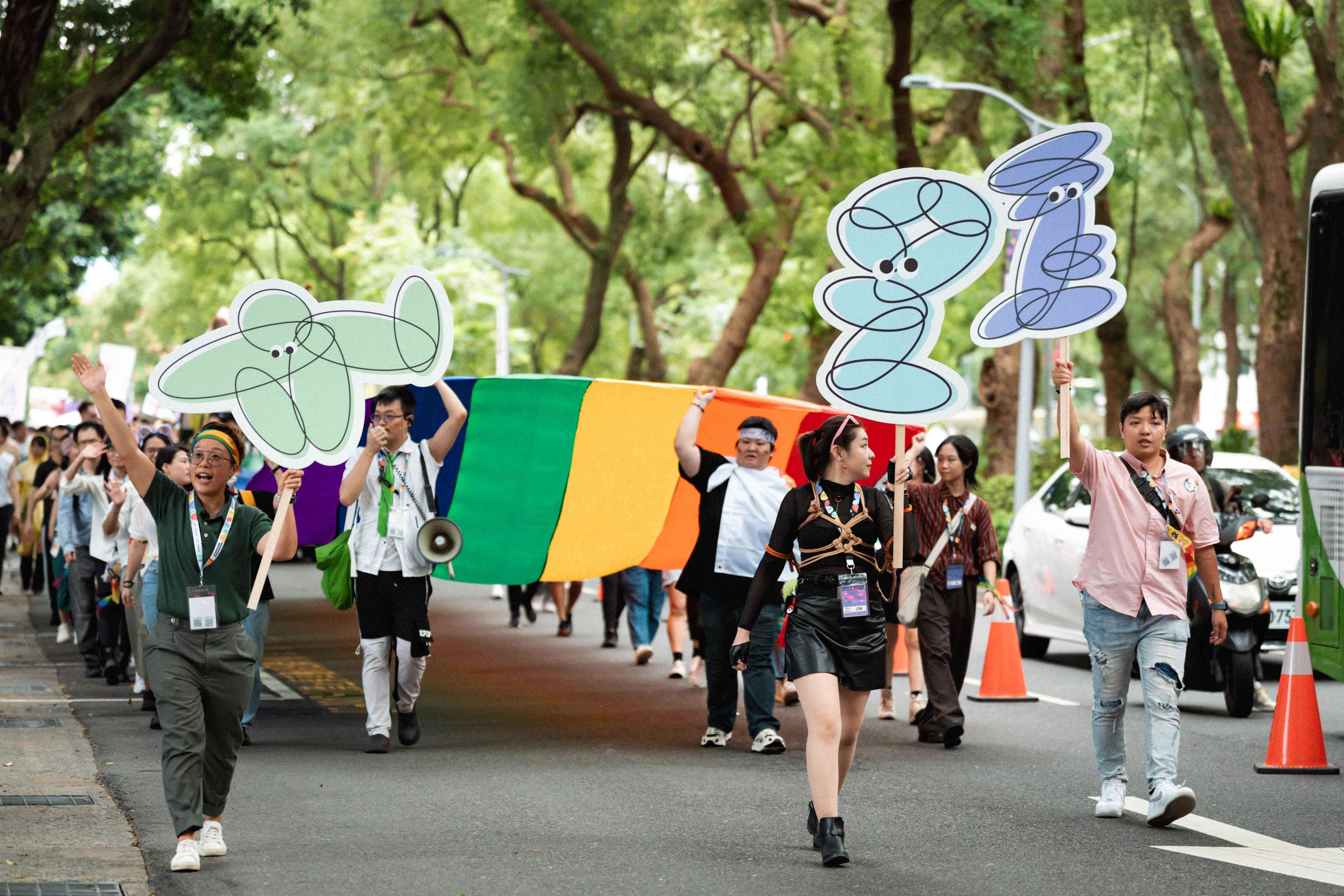 第23届台湾同志游行，於10月25日台北市政府前广场举行（2024同志游行资料照片，由台湾彩虹公民行动协会提供）