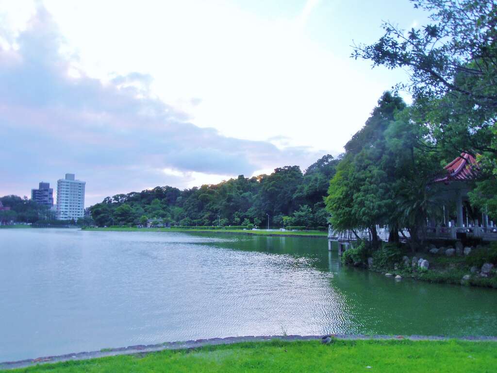 图2.碧湖公园沿湖景色