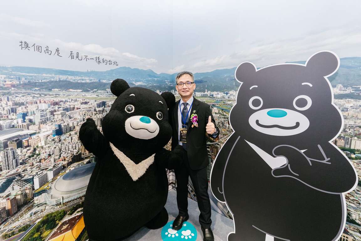 臺北館「台北 101 互動體驗區」俯瞰臺北的震撼視角，是展區熱門打卡點（圖片來源：臺北市政府觀光傳播局）