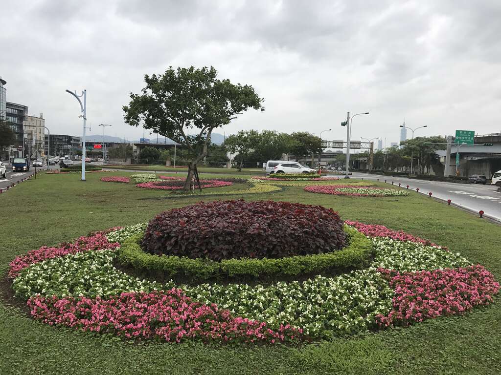 照片09. 堤顶大道、环东大道前花漾毛坛花坛