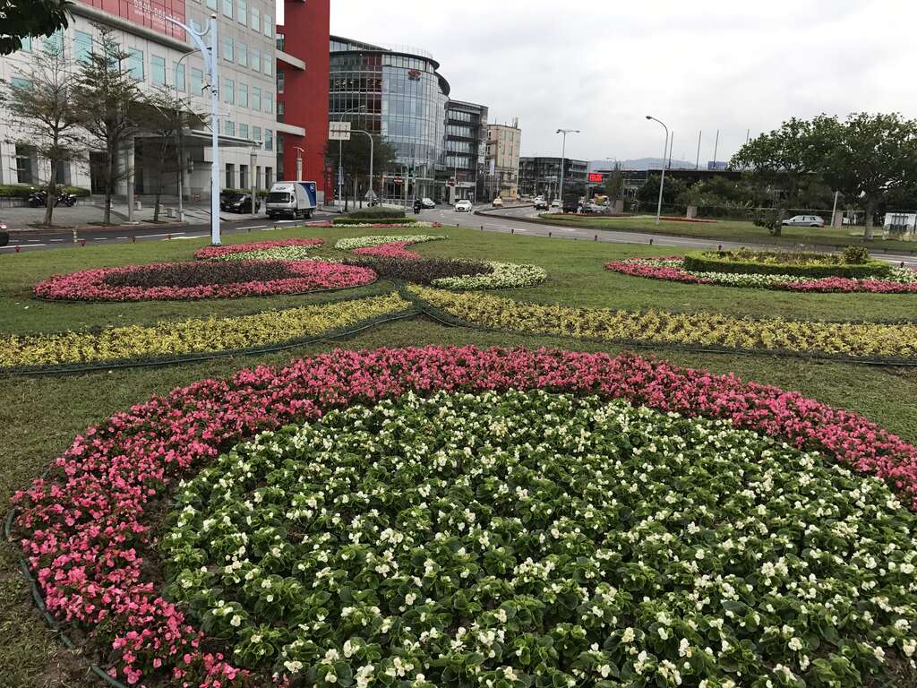 照片10. 堤顶大道烟火迎宾花坛