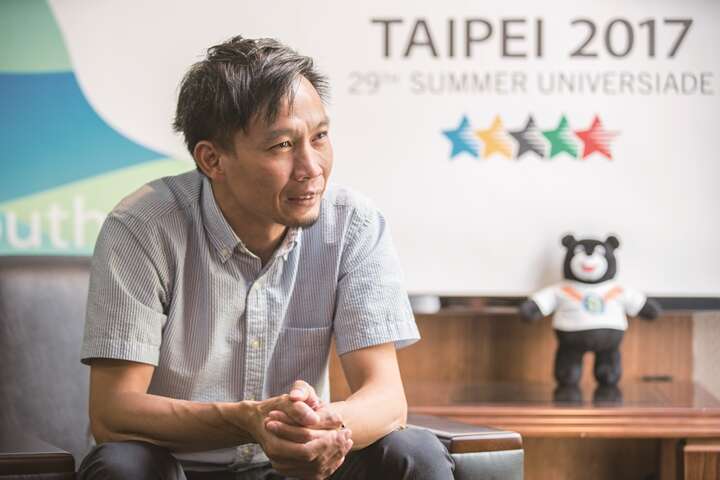 張勝傑氏はユニバ準備小委員会の時期から開催を支えるチームの一員。（写真／梁忠賢）