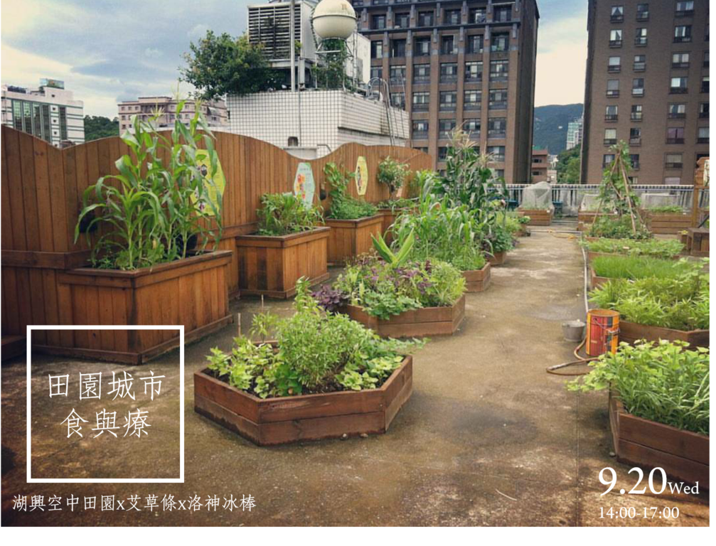 图1、【第一场】田园城市的食与疗：湖兴空中田园x洛神冰棒x艾草条
