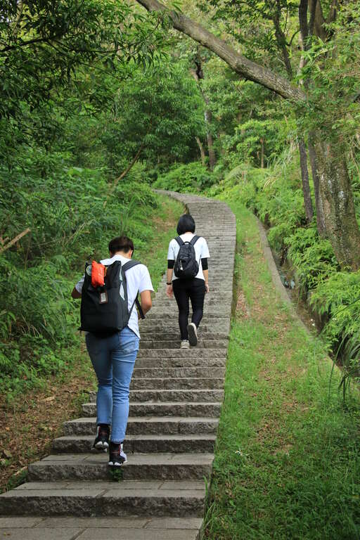 圆山风景区步道入口新意象 从通北街165巷上山看飞机