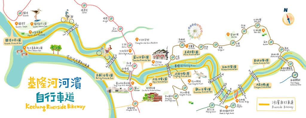 Keelung Riverside Bikeway Map